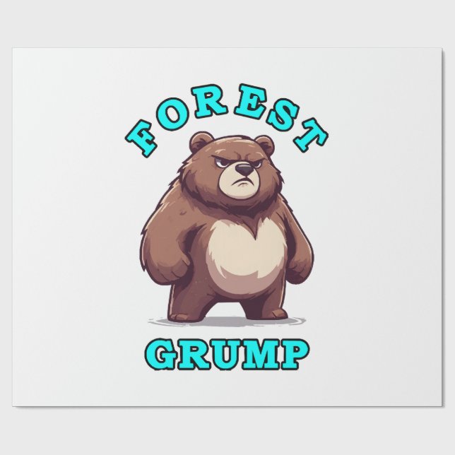 Papel De Presente Urso Engraçado (Aberto)