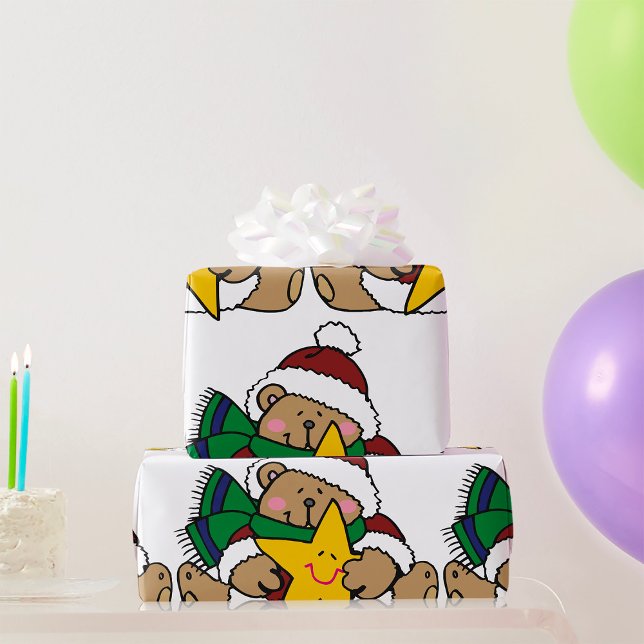 Papel De Presente Urso Estrela (Criador carregado)