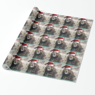 Papel De Presente Urso Marrom de Natal
