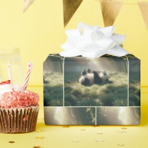 Papel De Presente Urso Panda Ao Sol