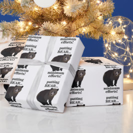 Papel De Presente Urso Pardo Colocando Esforços Mínimos do Urso Engr