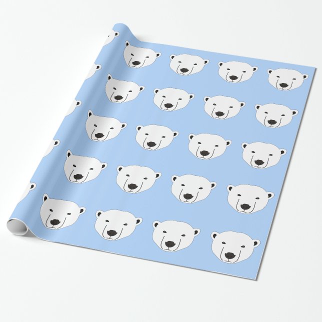 Papel De Presente Urso Polar (Desenrolado)