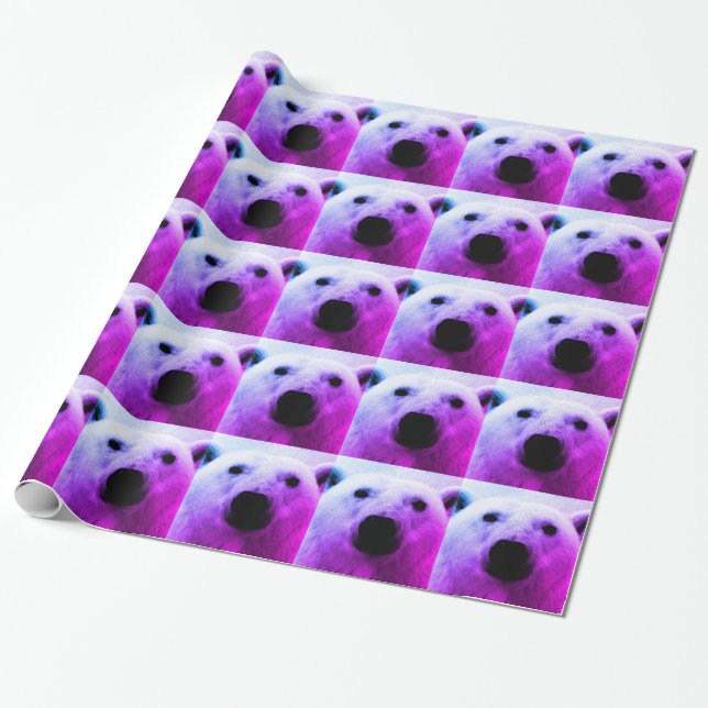 Papel De Presente Urso Polar (Desenrolado)