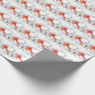 Papel De Presente Urso Polar Cinto e Pintinho de Bebê