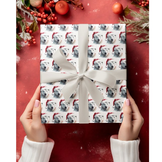 Papel De Presente Urso Polar de Natal (Criador carregado)