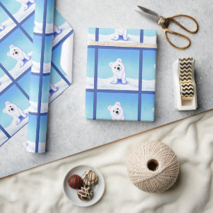 Papel De Presente Urso Polar do KiniArt
