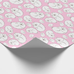 Papel De Presente Urso Polar Rosa