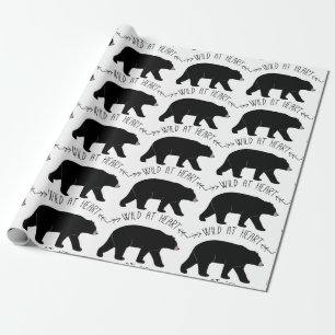 Papel De Presente Urso Preto