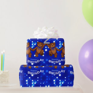 Papel De Presente Ursos de segundo aniversário