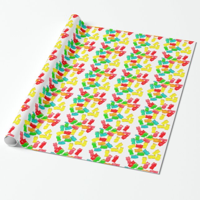 Papel De Presente Ursos gomosos (Desenrolado)