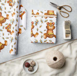 Papel De Presente Ursos Mel