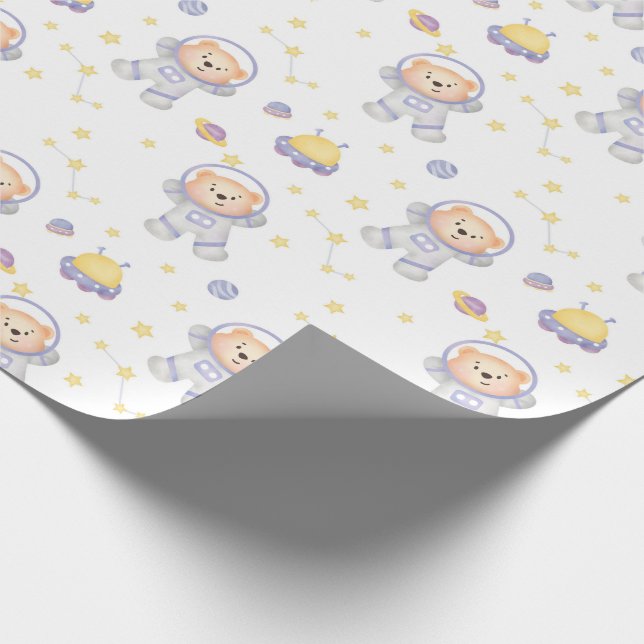 Papel De Presente Ursos no Papel de Enrolamento de Espaços (Ponta)