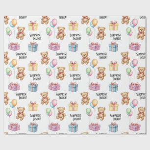 Papel De Presente Ursos peludos com surpresa por Natasha Us