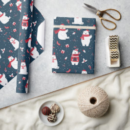 Papel De Presente Ursos Polares Feriados