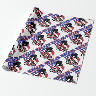 Papel De Presente USA-BMX Biker