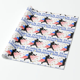 PAPEL DE PRESENTE USA SOFTBALL PLAYER AMA DESIGN SOFTBALL