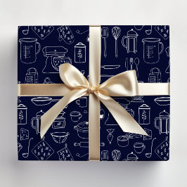 Papel De Presente Utensílios de Cozinha Minimalista Moderna