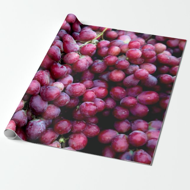 Papel De Presente Uvas de vinho tinto (Desenrolado)