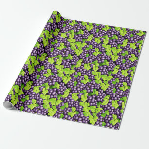 Papel De Presente Uvas Roxas numa Videira