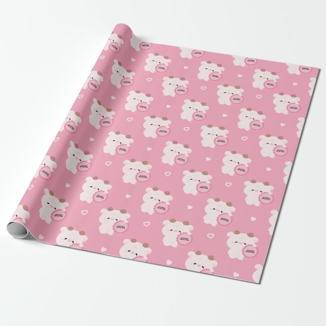 Papel De Presente Vaca Certificada Precisa de Abraço (Desenrolado)
