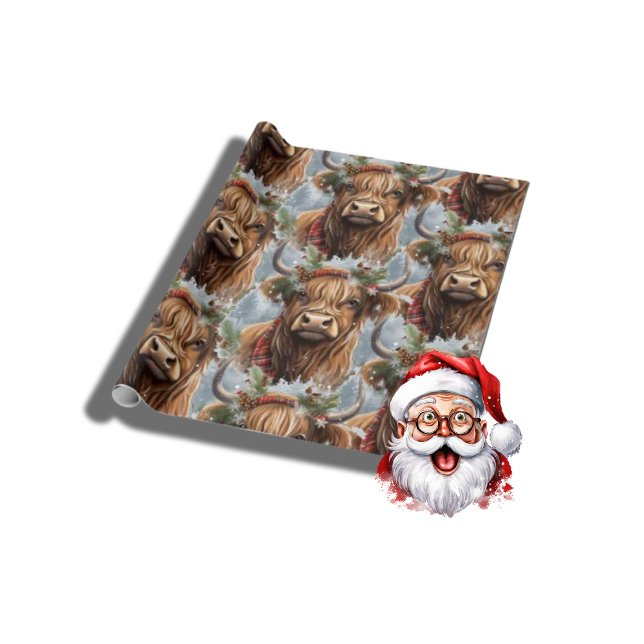 Papel De Presente Vaca de Natal (Christmas Heffer Cow)