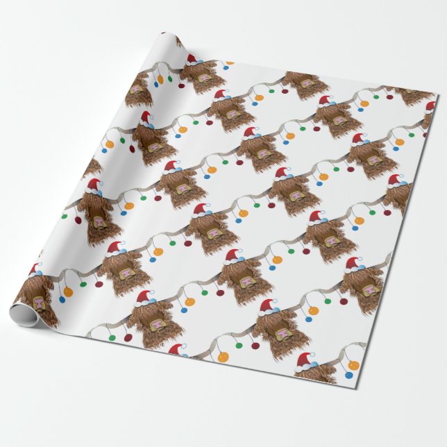 Papel De Presente Vaca de Natal (Desenrolado)