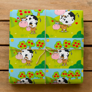Papel De Presente Vaca E Vitelo