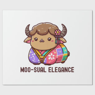 Papel De Presente Vaca em Elegância nas Terras Altas