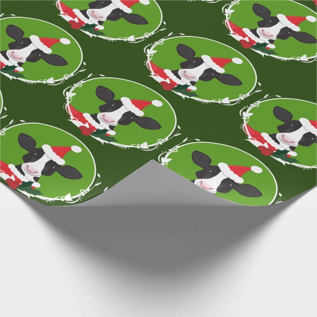 Papel De Presente Vaca Santa Hat ilustrada Natal Novelty (Ponta)