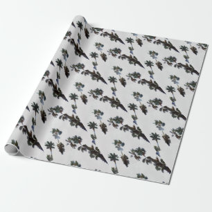 Papel De Presente Vaga Palmas Tropicais Cores Artísticas