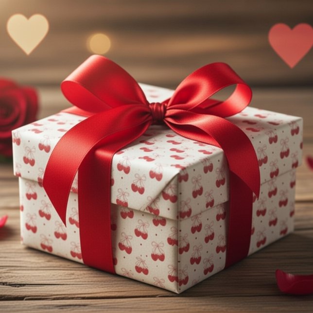 Papel De Presente Valentine’s Day Gift Wrap Cute Love coquette (Criador carregado)