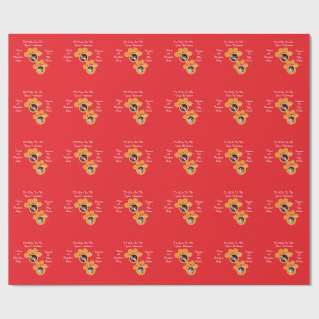 Papel De Presente Valentine's Cat Pawprint Humor Cat Photo (Aberto)