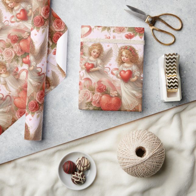 Papel De Presente  Valentines Day Hearts and Amge;s Holiday  (Artesanato)