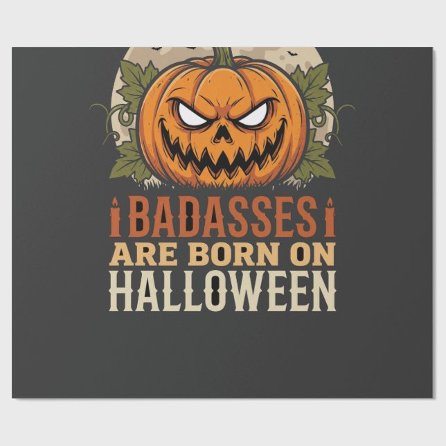 Papel De Presente Valentões Nascem no Abóbora de Halloween (Aberto)