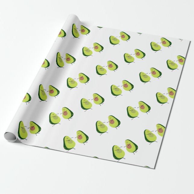 PAPEL DE PRESENTE VAMOS AVOCUDDLE, AVOCADO DESIGN (Desenrolado)