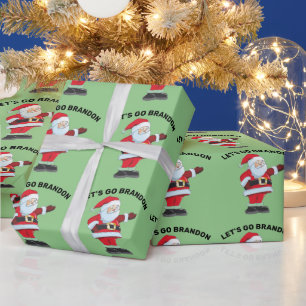 Papel De Presente VAMOS BRANDON CHRISTMAS PAPAIS NOEIS Wraps Paper