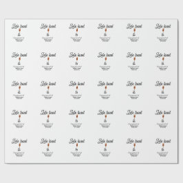 Papel De Presente Vamos brindar para nome da festa de noivado data t