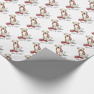 Papel De Presente Vamos! Cachorro do Retriever do Laborador Amarelo