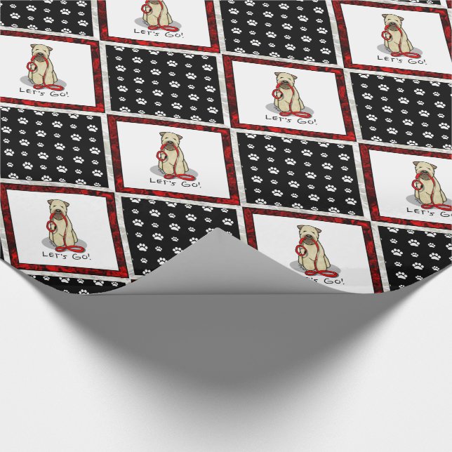 Papel De Presente Vamos! Cão de Terrier de Walk Wheaten (batido em 1 (Ponta)