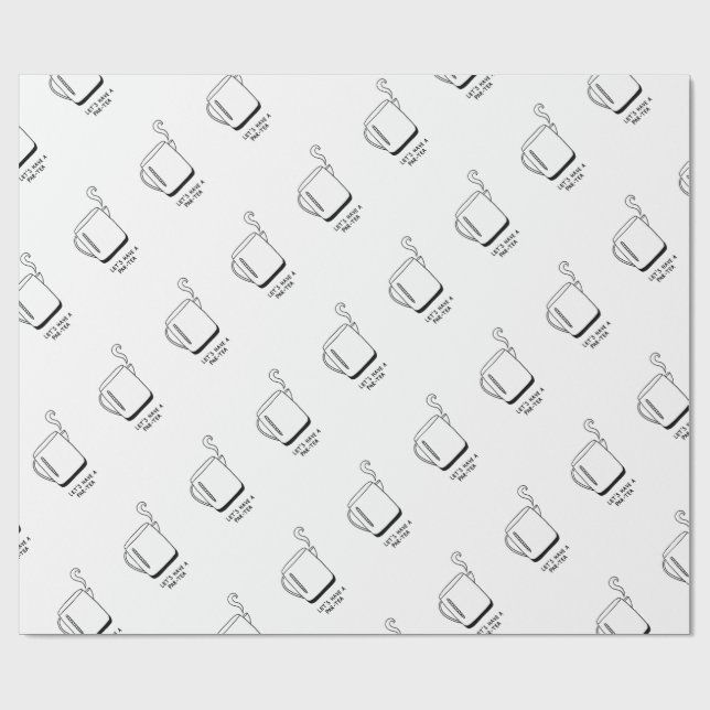 Papel De Presente Vamos com um prato de chá (Aberto)