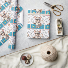 Papel De Presente Vamos de Cachorro tênis jogue o jogo