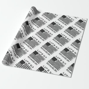 Papel De Presente Vamos Go Brandon Joe Biden - Bandeira Distinta