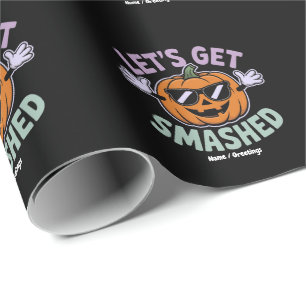Papel De Presente Vamos nos esmagar no Halloween da fantasia da abób