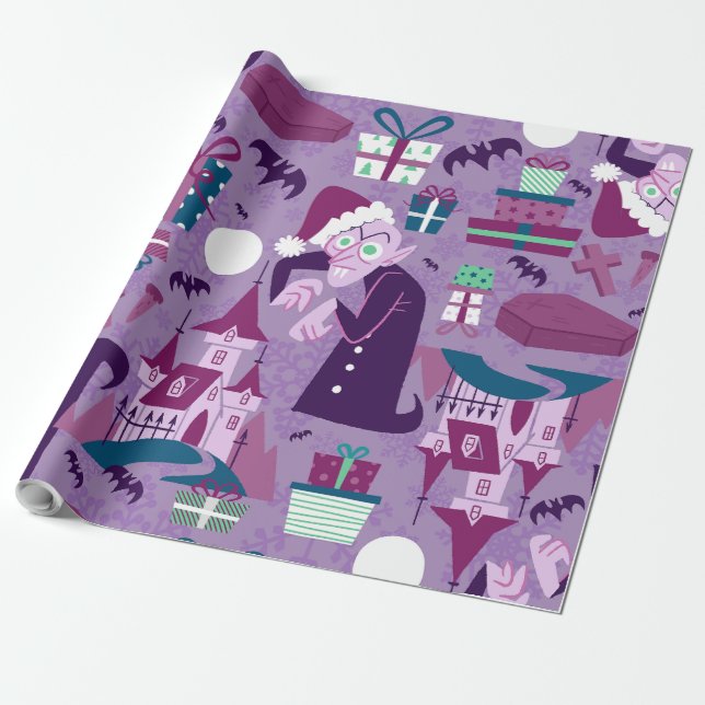 Papel De Presente vampiro de papais noeis de natal nosferatu assusta (Desenrolado)