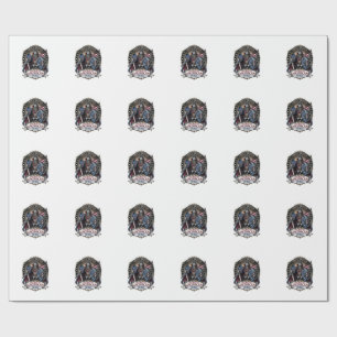 Papel De Presente Vampiro Patriótico Senhor da Liberdade Horror Mons