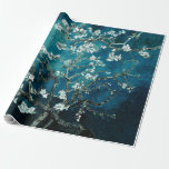 Papel De Presente Van Gogh Almond Blossoms : Teal Escuro<br><div class="desc">Artista: Vincent Van Gogh Título: Almond Blossoms Alterado por 2doce4wordsDesigns/ PureVintage Love</div>