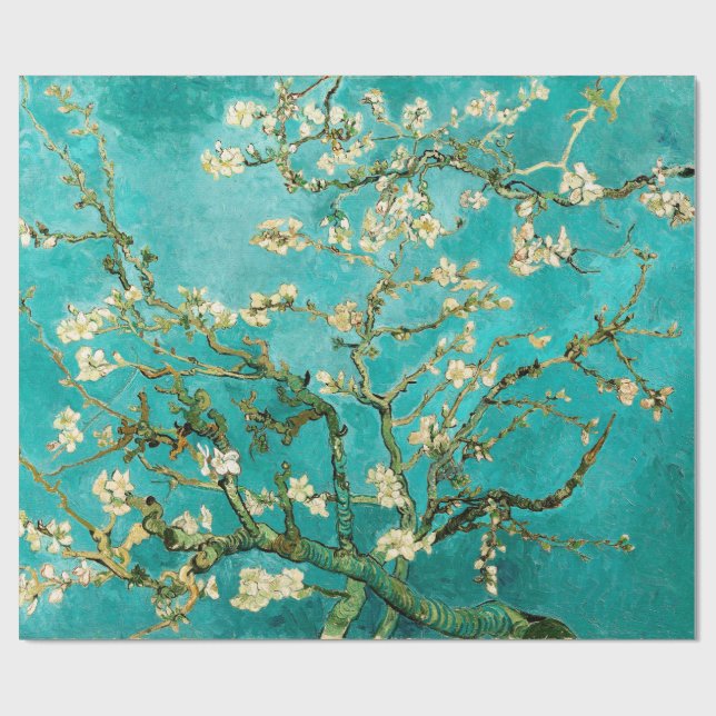 Papel De Presente Van Gogh Floral Almond Tree (Aberto)