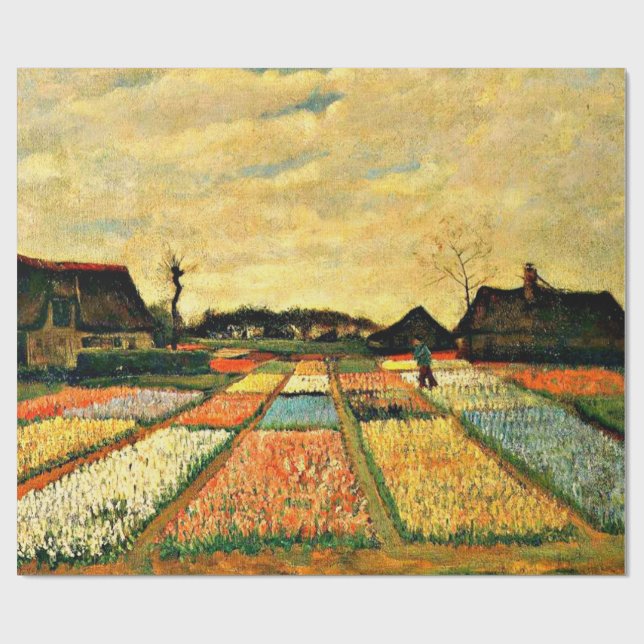 Papel De Presente Van Gogh - Flower Beds na Holanda (Aberto)