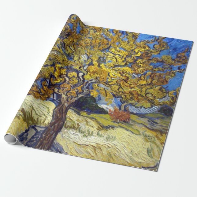Papel De Presente Van Gogh Mulberry Tree Masterpart Art (Desenrolado)