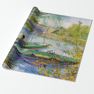 Papel De Presente Van Gogh Pescando na Primavera, Pont de Clichy